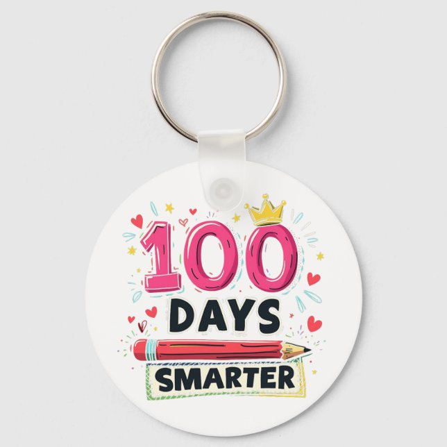 100 dagar Smartare dagar för skollärare Nyckelring (Framsida)