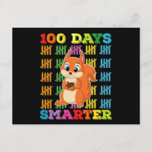 100 dagar smartare ekorre 100:e dagen i skolan vykort