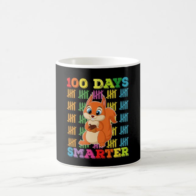 100 dagar smartare ekorre 100:e skoldagen kaffemugg (Center)