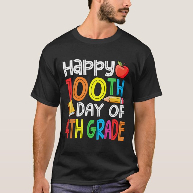 100 dagar smartare fjärde Klass-100-dagarsdagen i  T Shirt (Framsida)