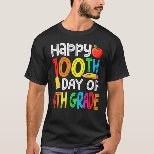 100 dagar smartare fjärde Klass-100-dagarsdagen i  T Shirt (Framsida)