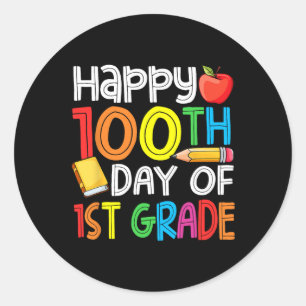 100 dagar smartare första Klass-100-årsdagen av sk Runt Klistermärke