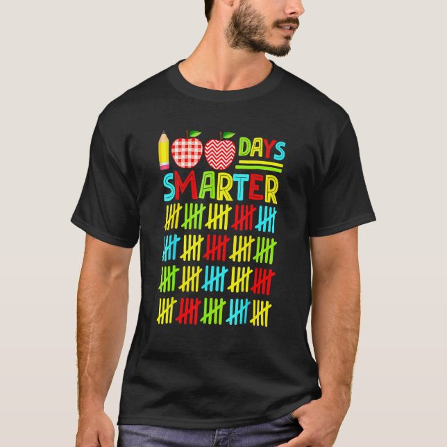 100 dagar smartare Glad 100-årsdag för skola elev T Shirt (Framsida)