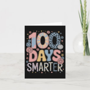 100 dagar smartare Glad 100-årsdag för skolan Kids Kort