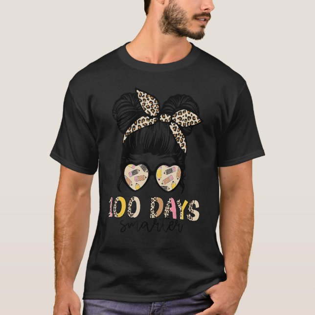 100 dagar Smartare Groovy 100 dagar med skoldiskar T Shirt (Framsida)