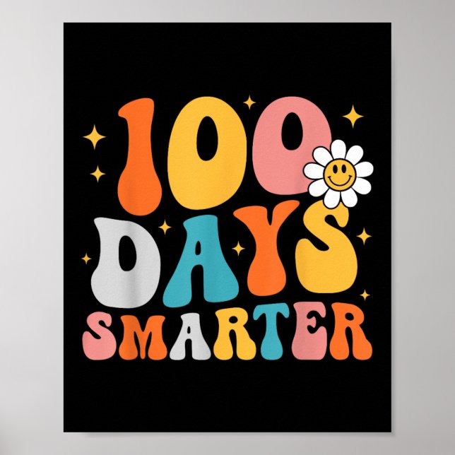 100 dagar Smartare Groovy 100-dagarsdag för skolfl Poster (Framsidan)