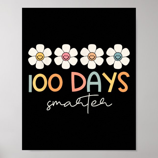 100 dagar Smartare Groovy 100-dagarsdag för skolfl Poster (Framsidan)