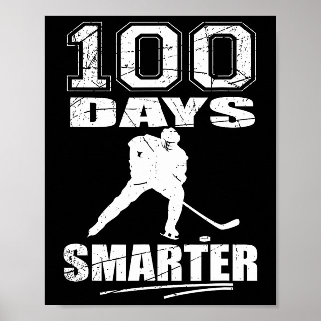 100 dagar Smartare hockey-sport 100-dagars skoldag Poster (Framsidan)