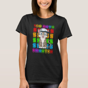 100 Dagar Smartare Katt Kattunge 100 Dagar På Skol T Shirt