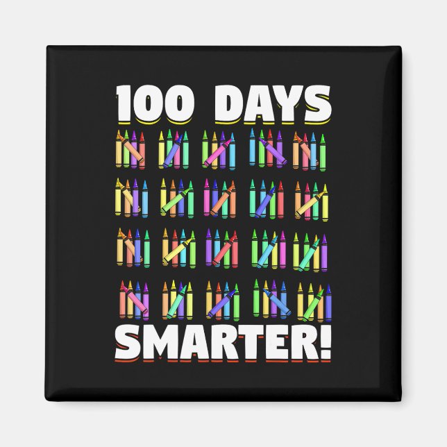 100 dagar Smartare Kritor Student-gåva 100 dagar Magnet (Framsidan)