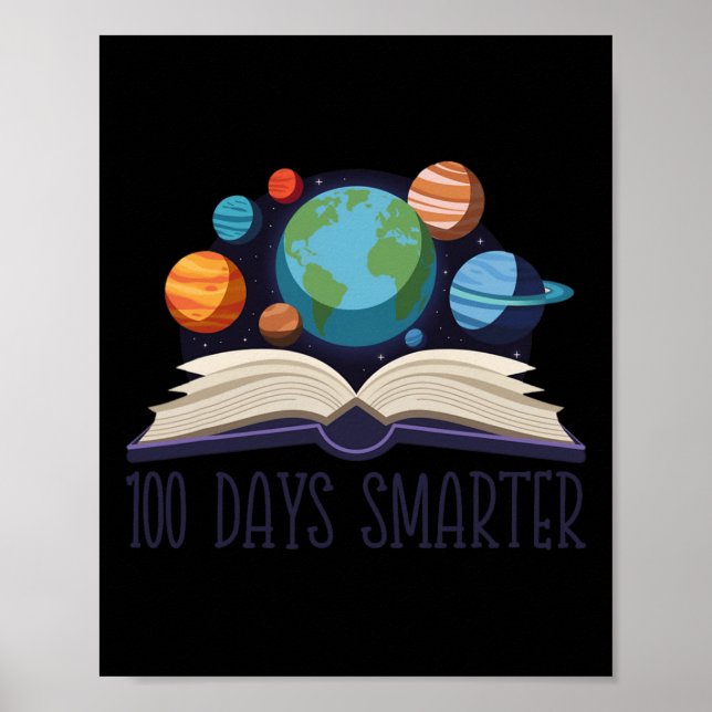 100 dagar Smartare lärare 100 dagar för skolbarn Poster (Framsidan)