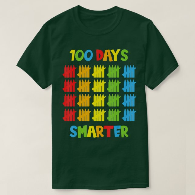 100 dagar Smartare lärare Barn 100 dagar T Shirt (Design framsida)