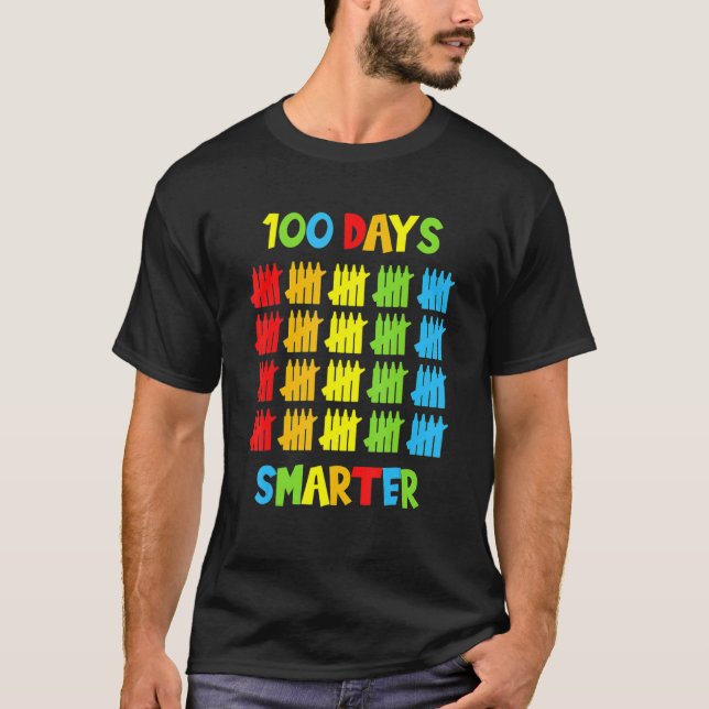 100 dagar smartare lärare barn barn 100:e dagen av t shirt (Framsida)