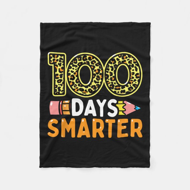 100 dagar Smartare lärare eller 100 dagar Student Fleecefilt (Framsidan)