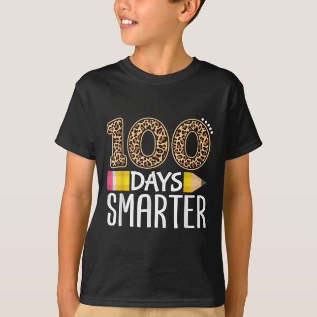 100 dagar Smartare lärare eller Student 100 dagar T Shirt (Framsida)