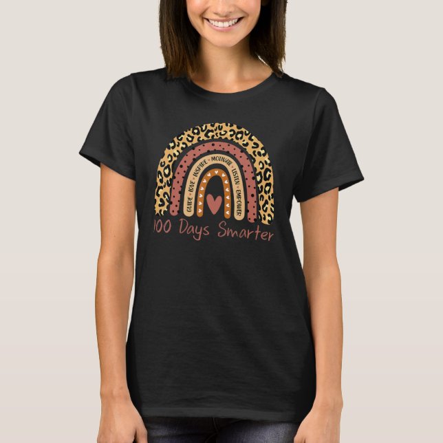 100 dagar Smartare lärare Kids 100 skoldag T Shirt (Framsida)