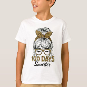 100 dagar smartare lärare leopardtryck båge skola t shirt