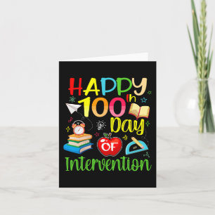 100 dagar Smartare lärare Lycklig 100 Interv-dag Kort