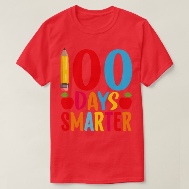 100 dagar Smartare Lycklig 100 dagar med Prek 100  T Shirt (Design framsida)