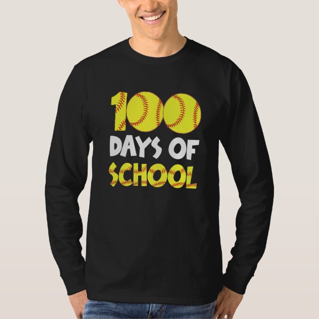 100 dagar Smartare Lycklig 100 dagar med skolfotbo T Shirt (Framsida)