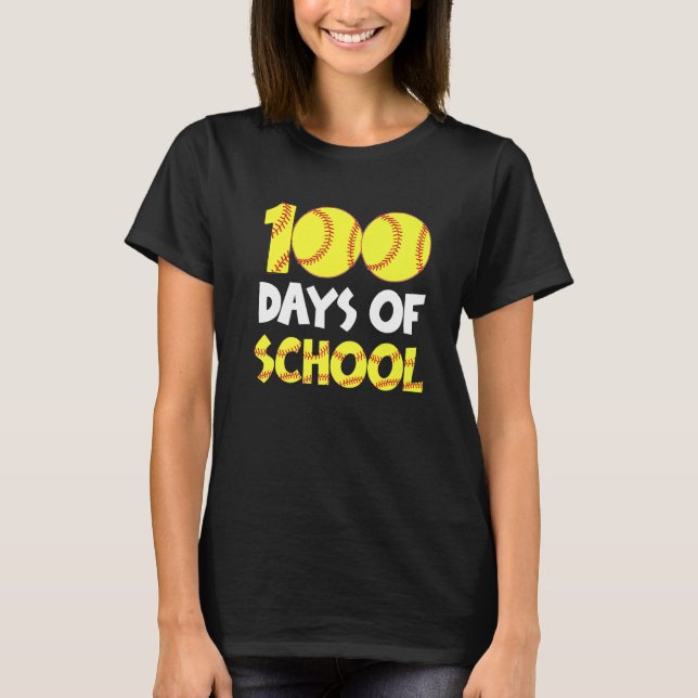 100 dagar Smartare Lycklig 100 dagar med skolfotbo T Shirt (Framsida)