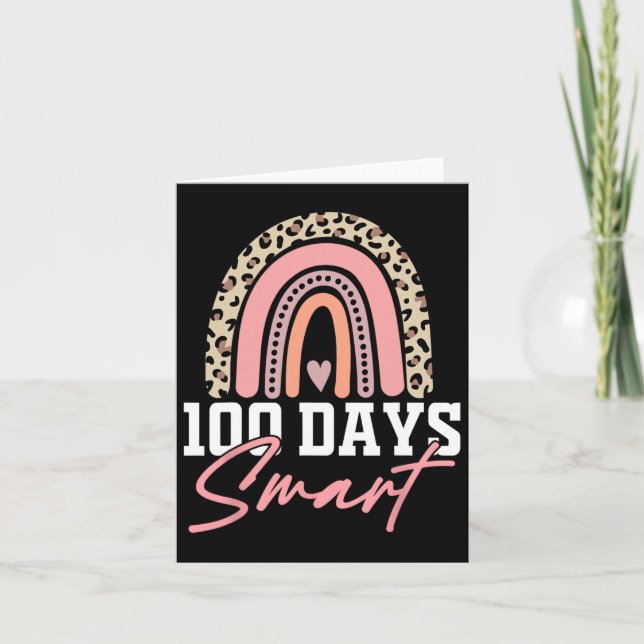 100 dagar Smartare Lycklig 100 dagar med skolregnb Kort (Framsida)