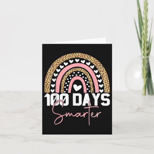 100 dagar Smartare Lycklig 100 dagar med skolregnb Kort (Framsida)