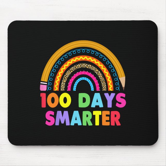 100 dagar Smartare Lycklig 100 dagar med skolregnb Musmatta (Framsidan)