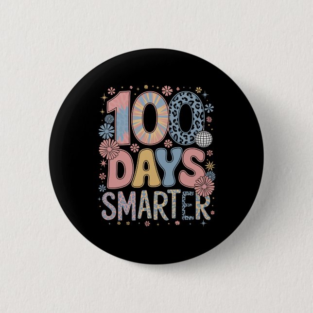 100 dagar Smartare Lycklig 100-dagarsdag för skolb Knapp (Framsida)