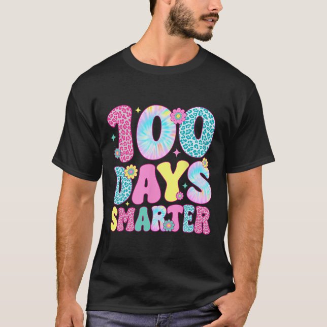 100 dagar Smartare Lycklig 100-dagarsdag för skolb T Shirt (Framsida)