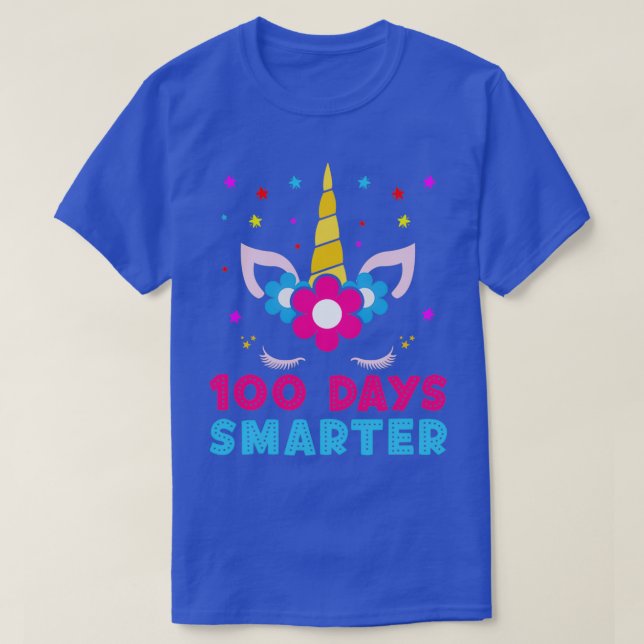 100 dagar Smartare Lycklig 100-dagarsdag för skole T Shirt (Design framsida)