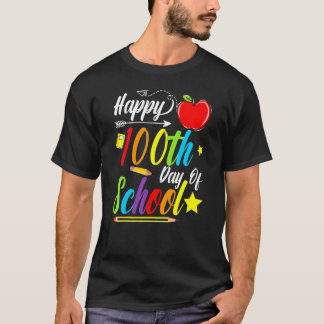 100 dagar Smartare Lycklig 100-dagarsdag för skoll T Shirt
