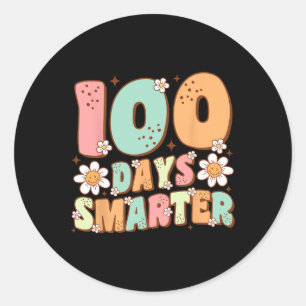 100 dagar Smartare Lycklig 100-dagarsdag i skolväx Runt Klistermärke