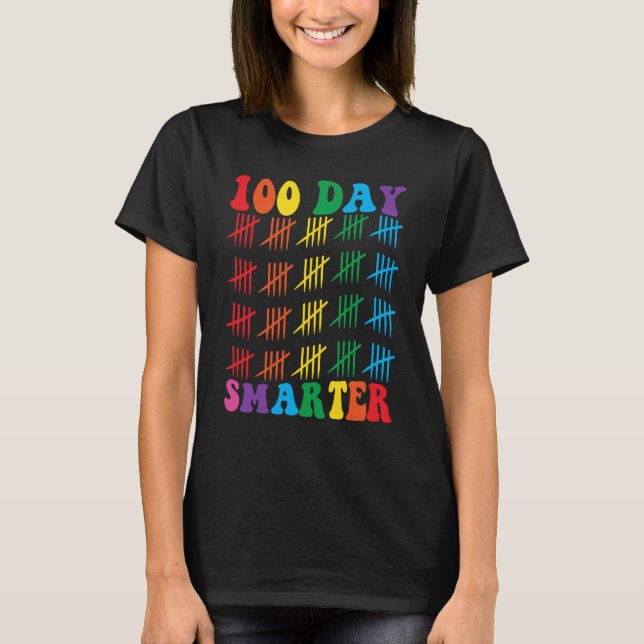 100 dagar Smartare Lycklig 100-dagarsdagen i Stude T Shirt (Framsida)