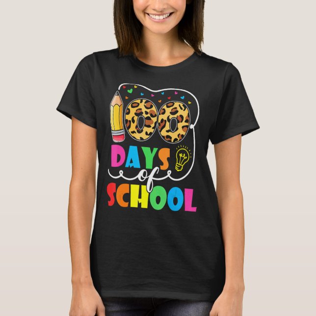 100 dagar Smartare Lycklig 100-dagarsdagen i Stude T Shirt (Framsida)