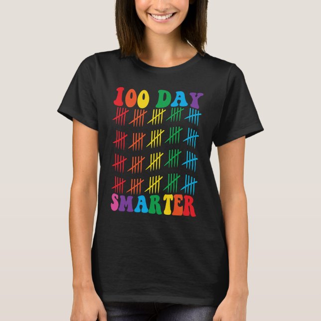 100 dagar Smartare Lycklig 100-dagarsdagen i Stude T Shirt (Framsida)