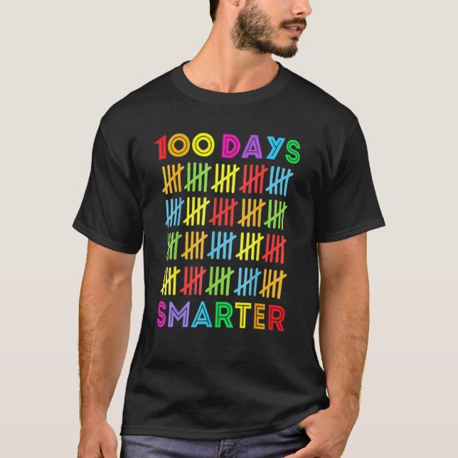 100 dagar Smartare Lycklig 100-dagarsdagen i Stude T Shirt (Framsida)