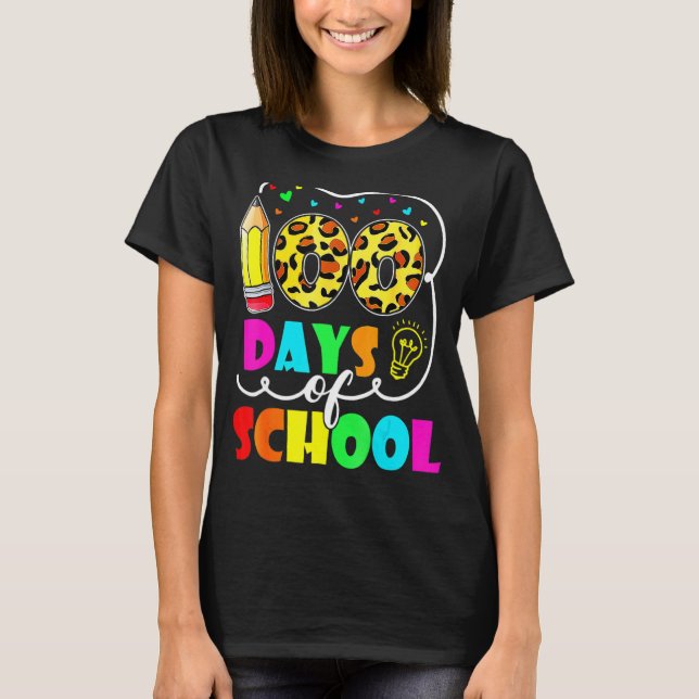 100 dagar Smartare Lycklig 100-dagarsdagen i Stude T Shirt (Framsida)