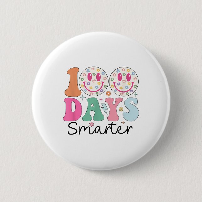 100 dagar Smartare Lycklig 100 skoldag Knapp (Framsida)