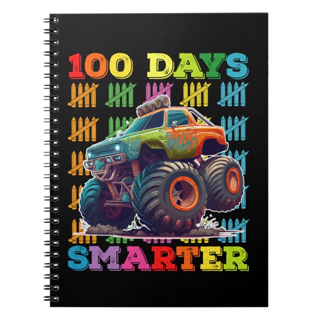 100 dagar Smartare måndag Lastbil 100-dagarsskola Anteckningsbok (Framsidan)