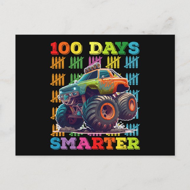 100 dagar Smartare måndag Lastbil 100-dagarsskola Vykort (Framsida)
