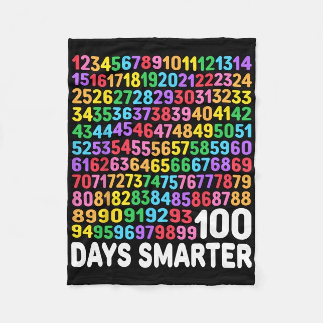 100 dagar Smartare matematik 100 dagar för skolpoj Fleecefilt (Framsidan)
