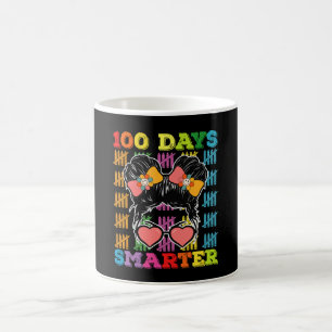 100 dagar smartare Messy Bun 100:e skoldagen Kaffemugg