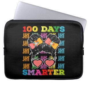 100 dagar smartare Messy Bun 100:e skoldagen Laptop Fodral