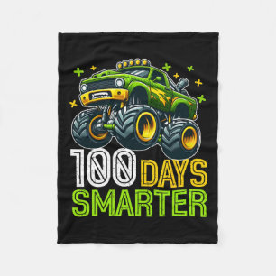 100 dagar Smartare Monster Lastbil 100 dagar i sko Fleecefilt
