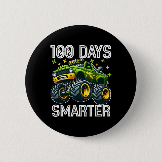 100 dagar Smartare Monster Lastbil 100 dagar i sko Knapp (Framsida)