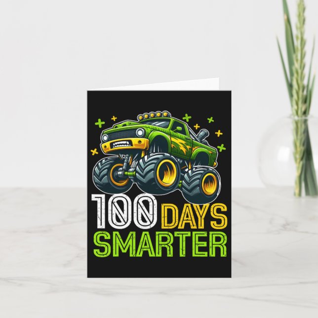 100 dagar Smartare Monster Lastbil 100 dagar i sko Kort (Framsida)