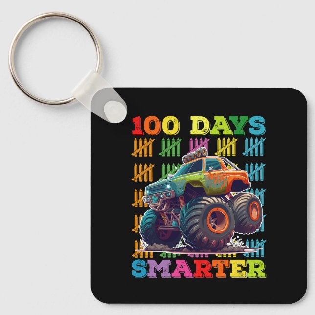 100 dagar smartare Monster Truck 100:e dag skola Nyckelring (Framsida)