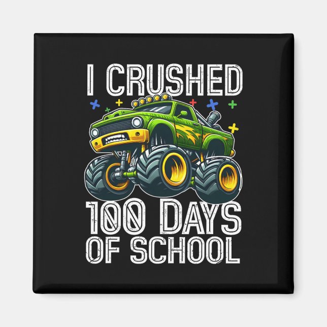 100 dagar smartare monstertruck 100 dagar i skolan magnet (Framsidan)