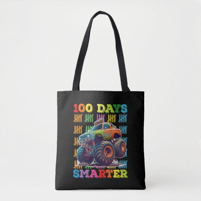 100 dagar smartare monstertruck 100:e dagens skola tygkasse (Framsida)